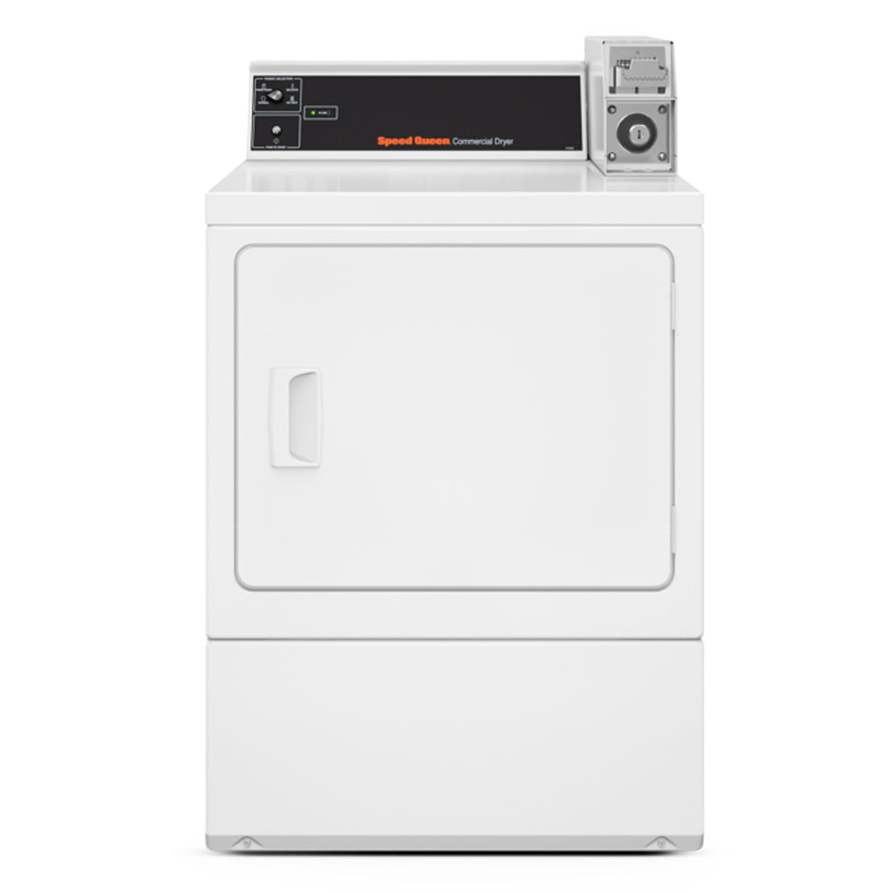 Speed Queen SDGNCRGS116TW01 Commercial Coin-Operated Gas Dryer with Rear Controls