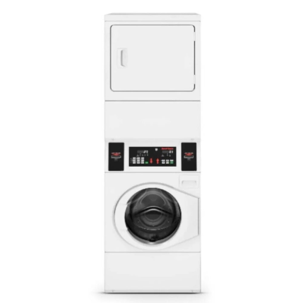 Speed Queen STGNCFSP118TW01 Commercial Coin-Operated Stacked Washer / Gas Dryer